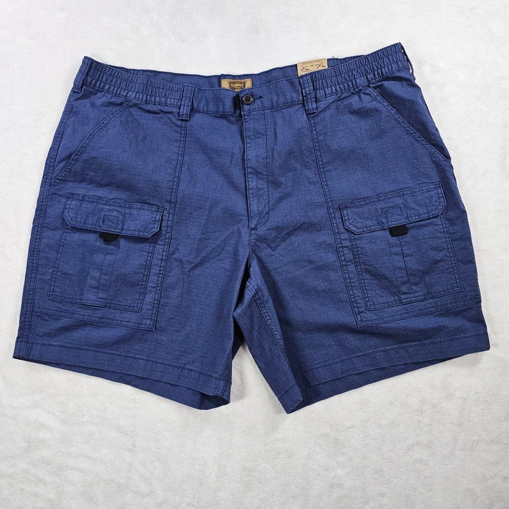 The Foundry Big&Tall Mens 50 Cargo Shorts Potomac Blue Comfort Stretch 9" Inseam